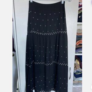 Women's The Kooples Maxi Studded Skirt Long Full length Size XXS Black Lining